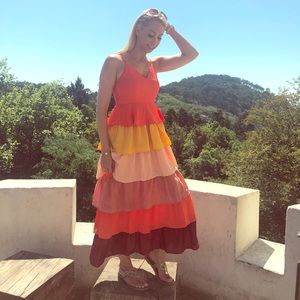 Multicolored Layer Summer Dress